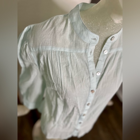 Joe’s Women’s Aurora Blue Sheer Button Up Long Sleeve Top. Size Small. NWT!!! - Picture 4 of 16